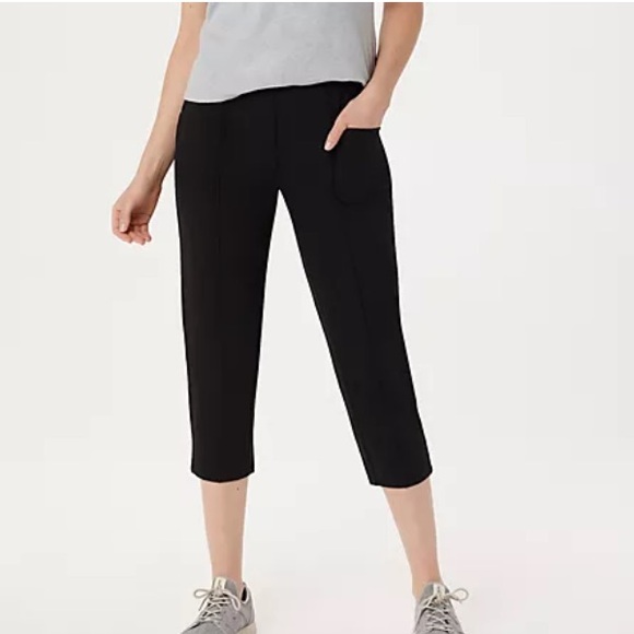 Denim&Co Pants - Women's Denim & Co Active Duo Stretch Crop Leggings Sz Large
